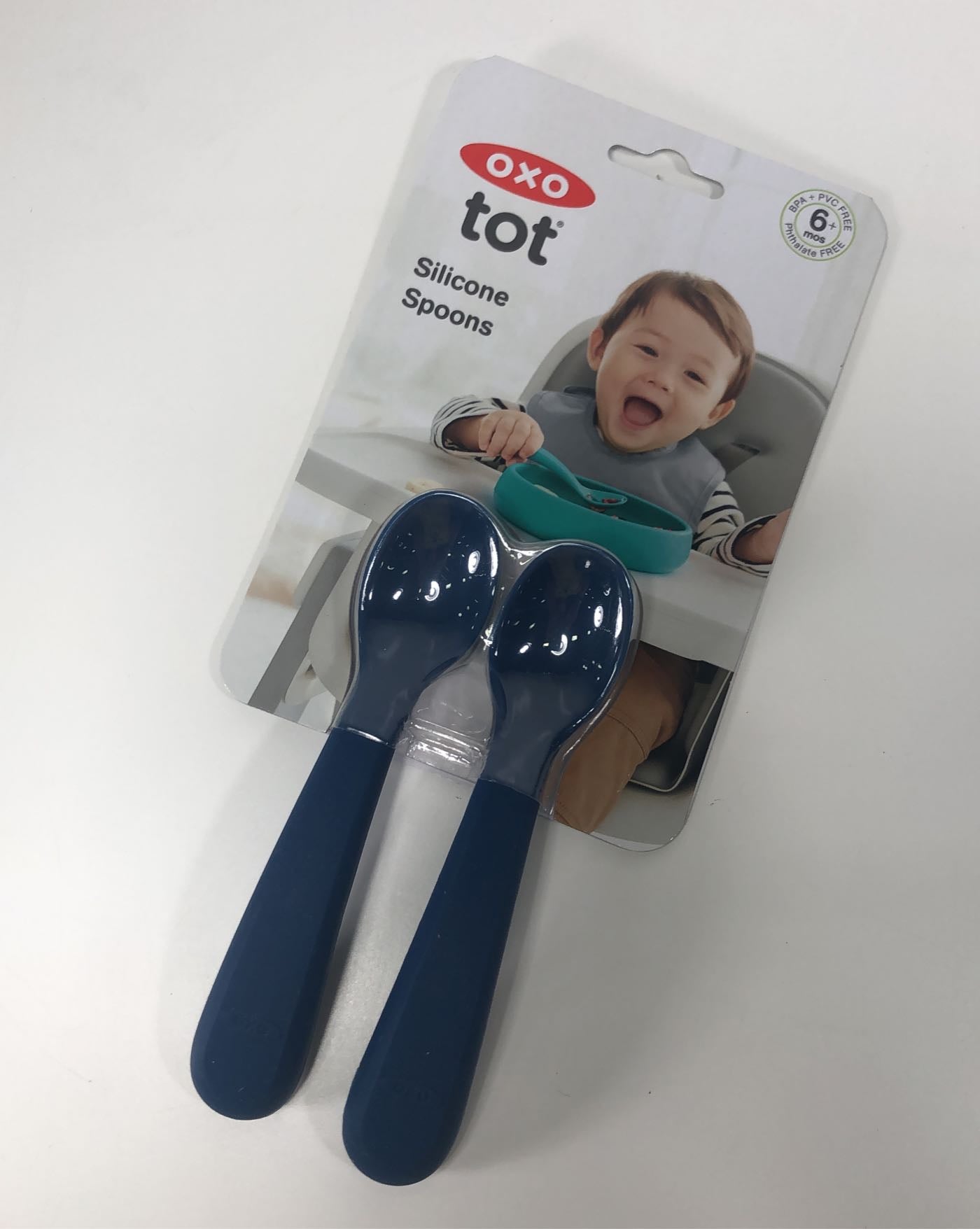 OXO Tot Navy Silicone Spoon Set