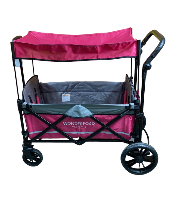 secondhand Wonderfold X2 Push + Pull Double Stroller Wagon, 2021, Pretty-n-Pink