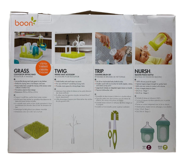 secondhand Boon Nursh Bundle Bottle Feeding and Cleaning Set