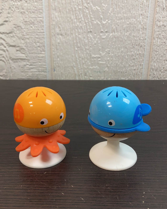 used Hape Put-Stay Rattle Set