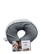 secondhand Boppy Nursing and Infant Support Luxe Pillow, Gray Brushstroke Pennydot