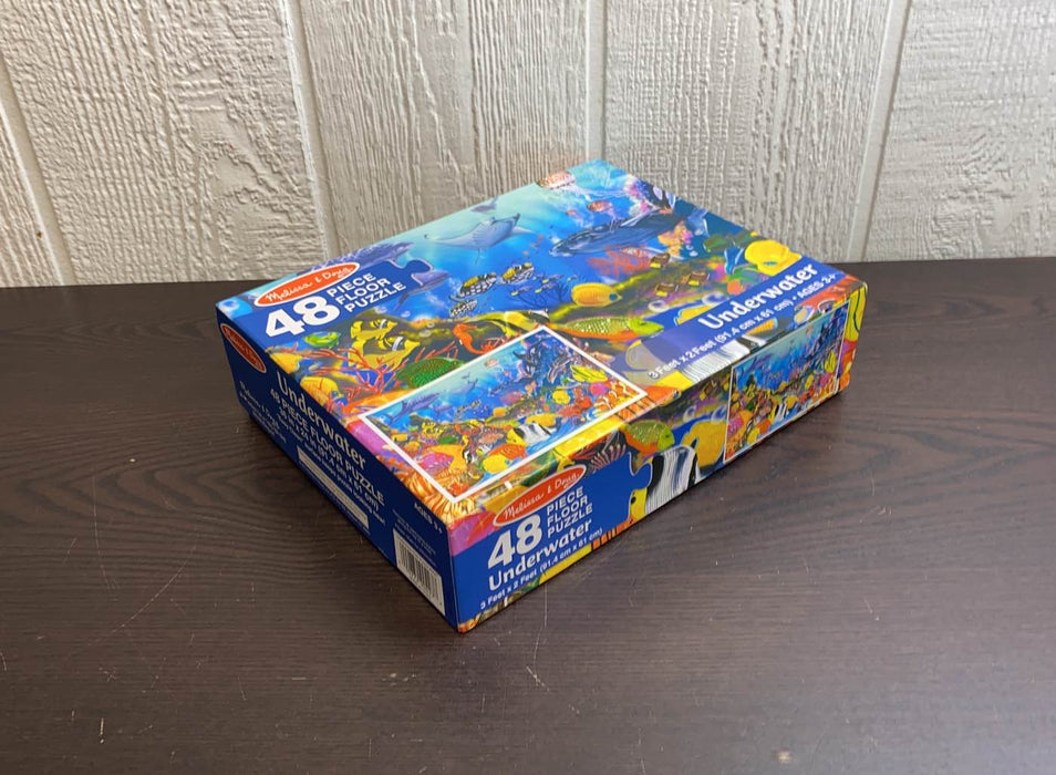 secondhand Melissa & Doug Floor Puzzle, Underwater