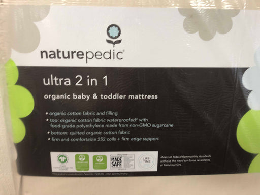 secondhand Naturepedic Classic 150 Seamless 2-stage Organic Baby & Toddler Mattress