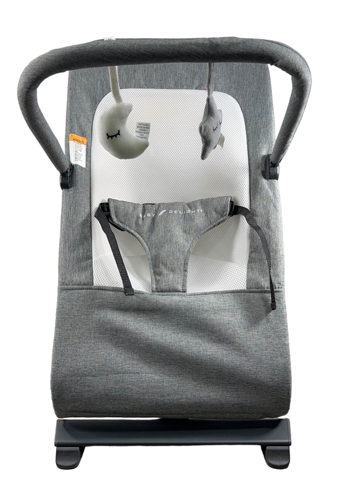 used Baby Delight Go With Me Alpine Deluxe Portable Bouncer, Charcoal