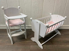 Shop BUNDLE Play Wonder Doll Furniture, High Chair and Bassinet at GoodBuy Gear