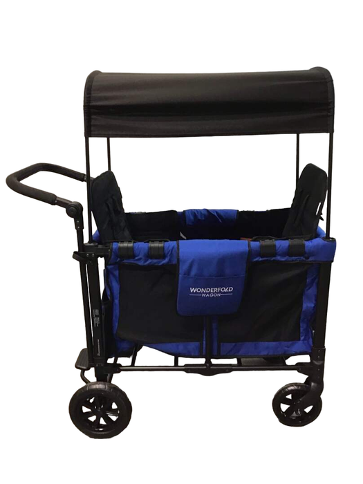 secondhand Wonderfold W2 Original Multifunctional Double Stroller Wagon, 2021, Blue