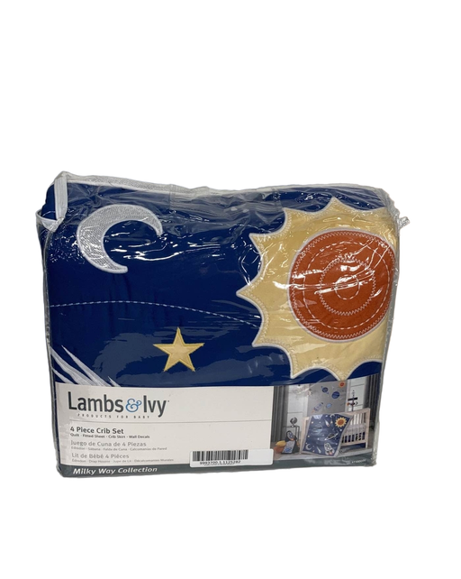 used Lambs & Ivy 4 Piece Crib Bedding Set, Milky Way Collection