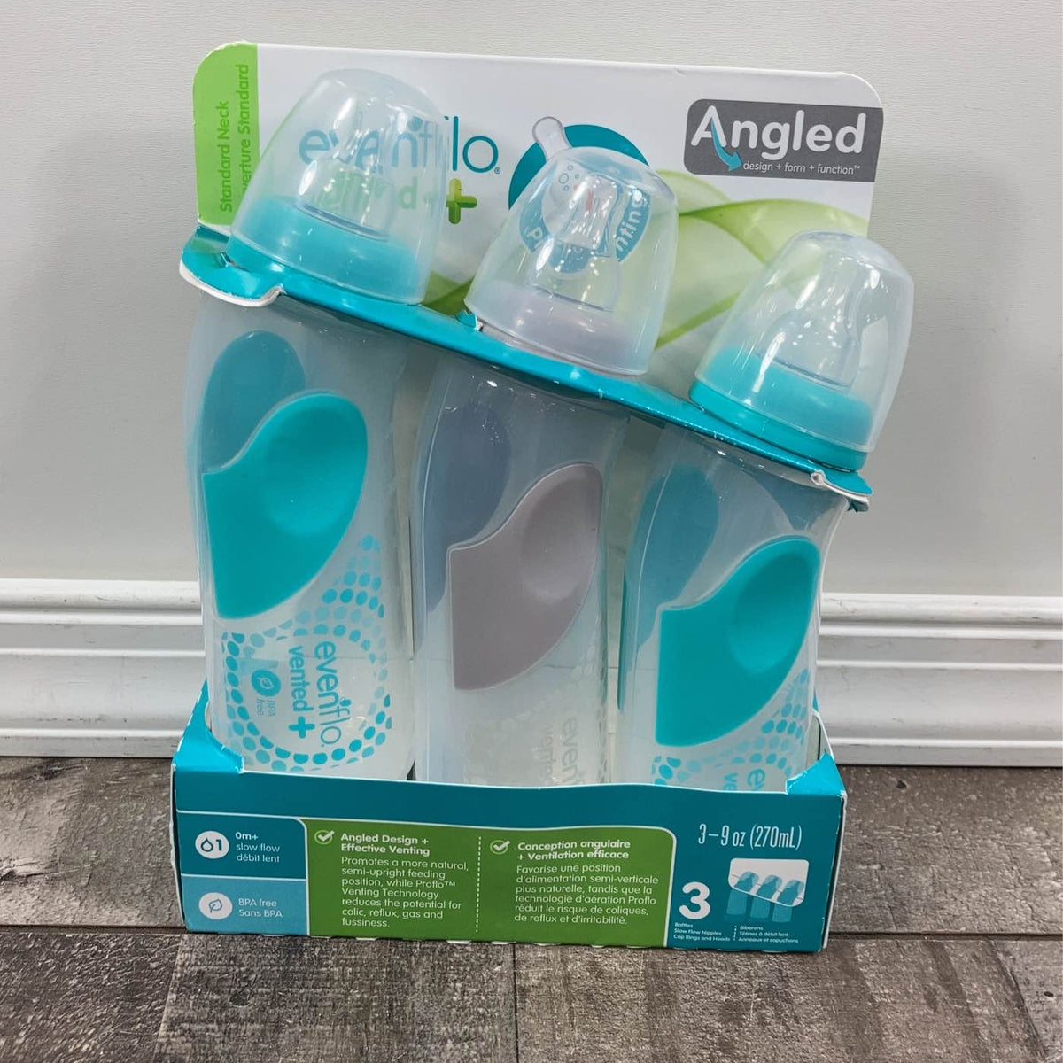 evenflo vented angled bottles Evenflo Vented Angled Bottles, 9oz