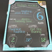 used Pearhead All About Baby Chalkboard