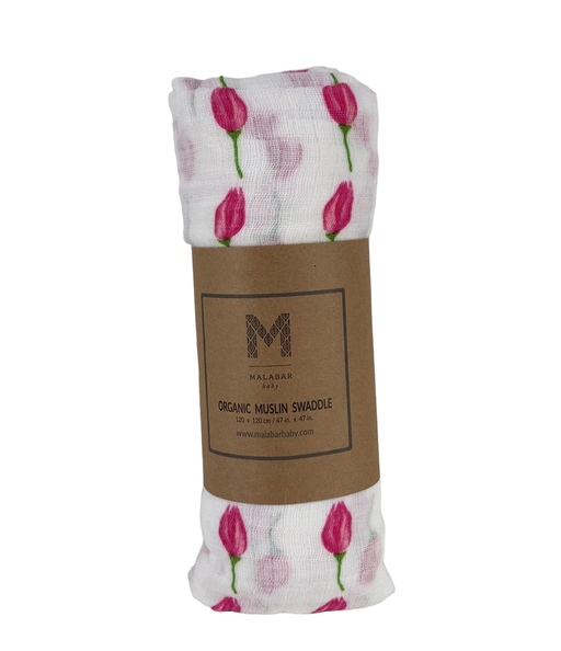 used Malabar Baby Organic Cotton Swaddle Blankets