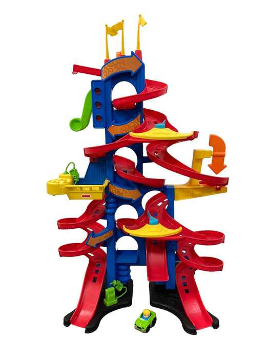 used Little People City Skyway Take Turns Ramp Tower