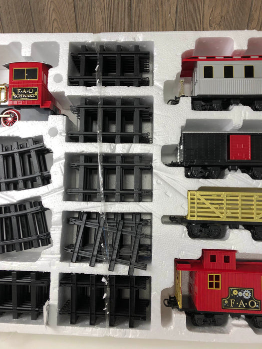 secondhand FAO Schwartz 75-Piece Motorized Train Set