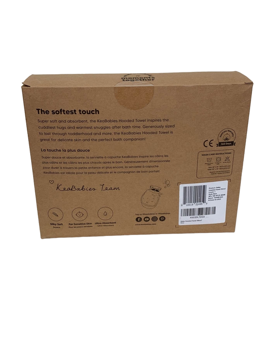 secondhand KeaBabies LUXE Baby Hooded Towel, Bear