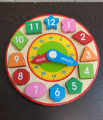 used Melissa & Doug Shape Sorting Clock