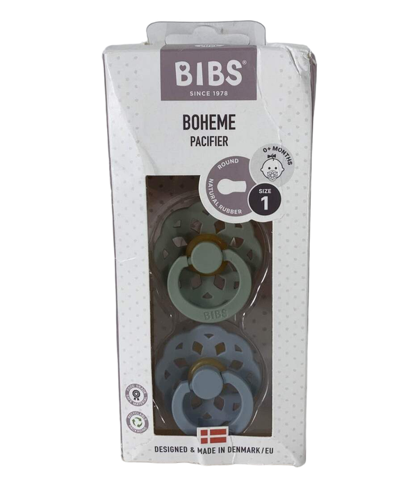 Shop BIBS Boheme Natural Rubber Pacifier 2 Pack, Sage/Cloud, Size 1 (0+ months) at GoodBuy Gear