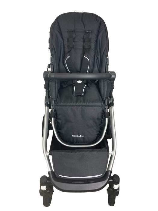 secondhand Mockingbird Single to Double Stroller, 2022, Silver with Black Leather