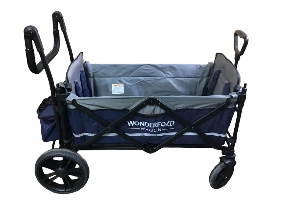 secondhand Wonderfold X2 Push + Pull Double Stroller Wagon, Navy, 2019