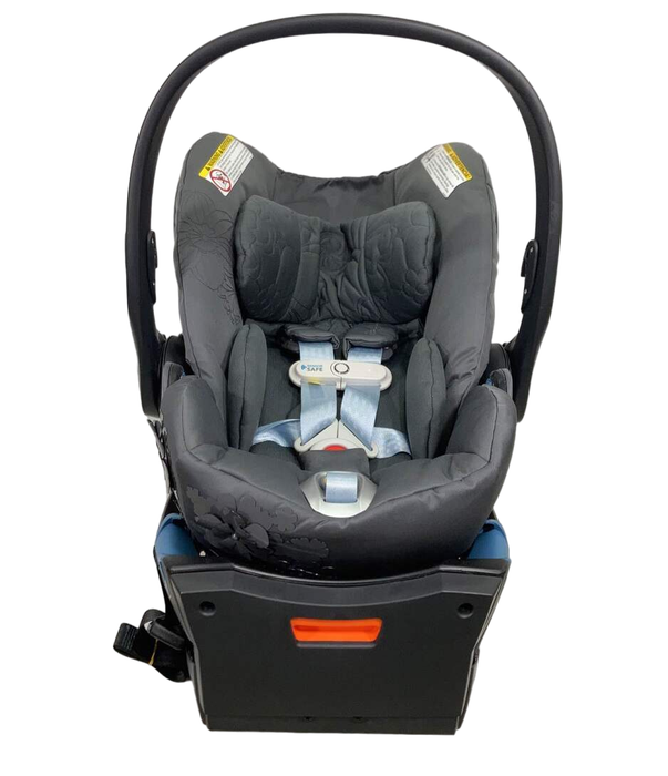 Cybex Cloud Q Infant Car Seat with SensorSafe, Simply Flowers Grey, 2021