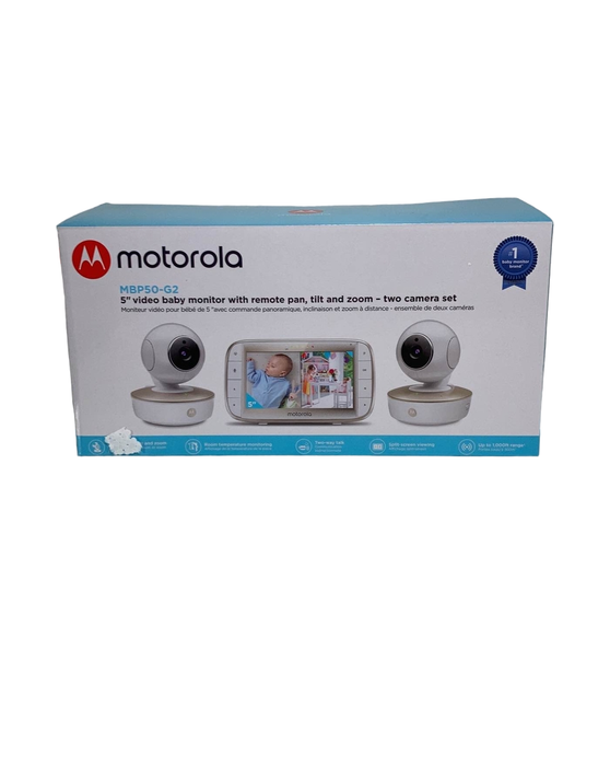 used Motorola MBP50-G2 5" Video Baby Monitor with Two Cameras