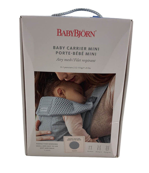 Shop BabyBjorn Baby Carrier Mini, Gray, 3D Mesh at GoodBuy Gear