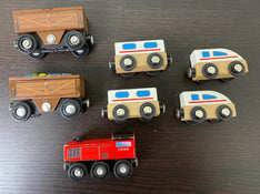 secondhand Melissa & Doug Wooden Trains And Tracks