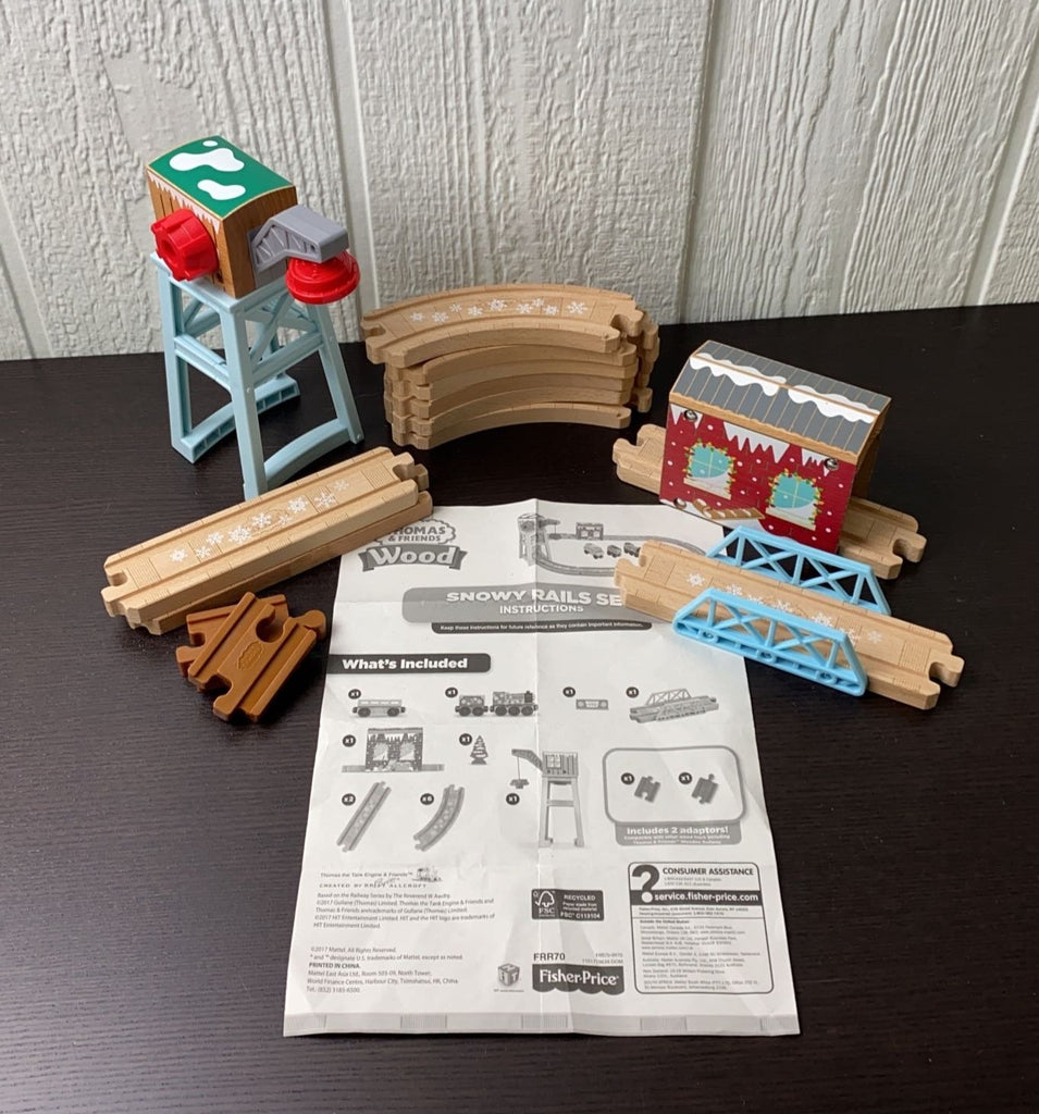 Thomas & Friends Wooden Train Tracks And Accessories, Snowy Rails Set