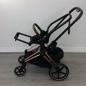 secondhand Cybex Priam Stroller Frame With Waterproof Cover And Car seat Adapters