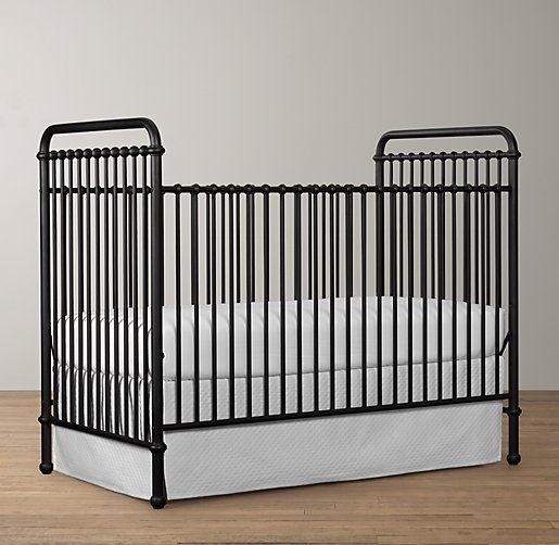 Restoration Hardware Millbrook Iron Crib With Mattress