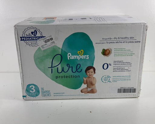 used Pampers Pure Protection Diapers Size 3, 116 Count