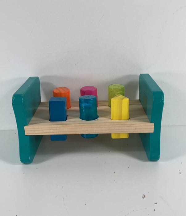 used B. toys Wooden Shape Sorter Hammering Bench