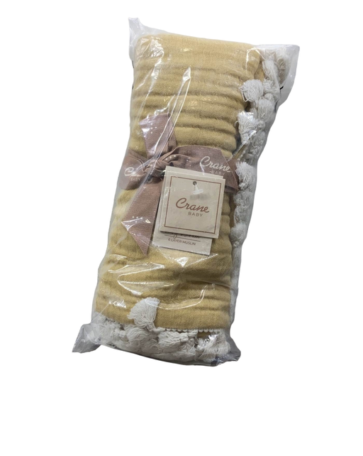 used Crane Baby 6 Layer Muslin Blanket, Ochre