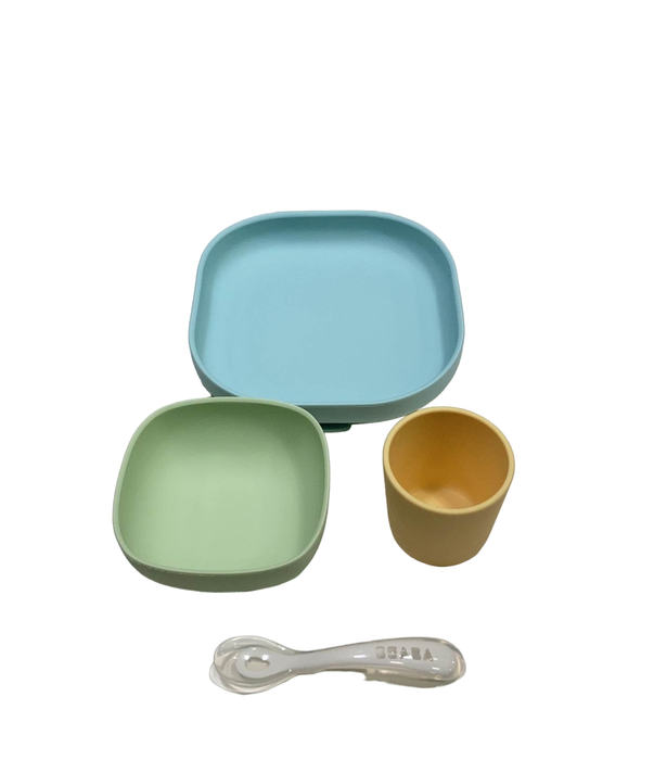 Shop Beaba Silicone Suction 4 Piece Meal Set, Pastel at GoodBuy Gear