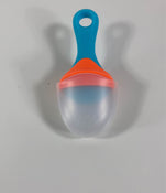 used Boon Pulp Silicone Feeder, 2-Pack, Orange/Green & Blue