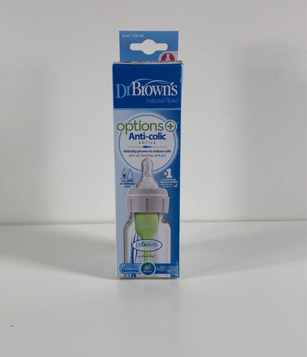 Shop Dr. Brown's Anti-Colic Narrow Bottle, Options+, Clear, 4 oz/120 ml, Level 1 Nipple (0 months+) at GoodBuy Gear