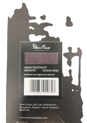 Silver Cross Wave Footmuff Granite