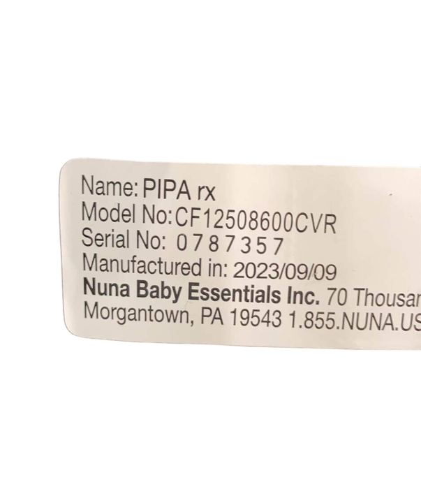 Nuna PIPA rx Infant Car Seat, 2023, Caviar