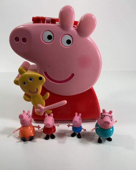 used Peppa Pig Carry Along Friends Storage Case