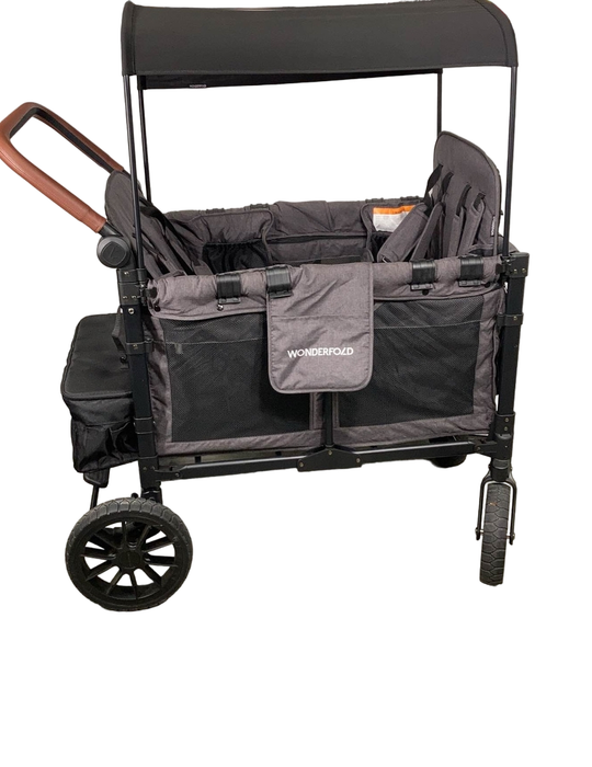 used Wonderfold W2 Luxe Multifunctional Double Stroller Wagon, 2023, Charcoal Black