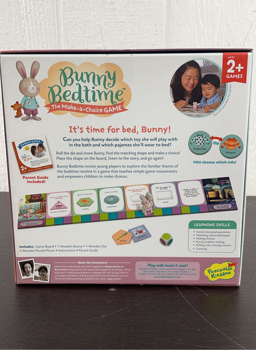 secondhand Peaceable Kingdom Bunny Bedtime The Make a Choice Game