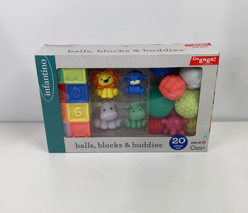 used Infantino Sensory Balls, Blocks and Buddies