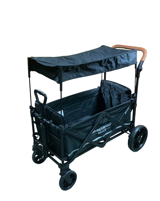 used Wonderfold X2 Push + Pull Double Stroller Wagon, Stealth Black, 2022