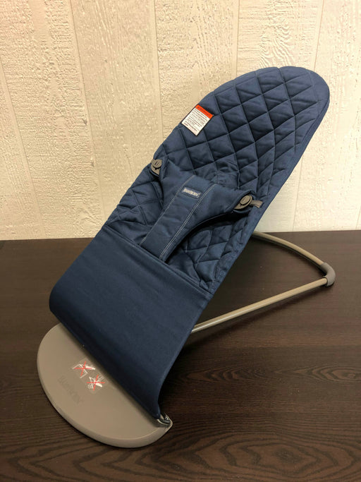 used BabyBjorn Bouncer Bliss, Midnight Blue, Cotton