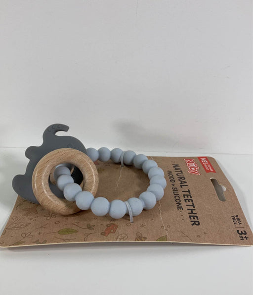 secondhand Nuby Wood And Silicone Teether, Elephant