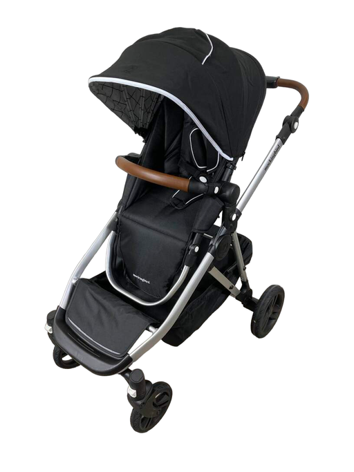 secondhand Mockingbird Single to Double Stroller, 2022, Silver with Penny Leather, Black , Windowpane