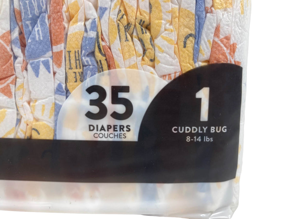 secondhand Honest Company Club Box Diapers, size1, 35 count, cuddly bug