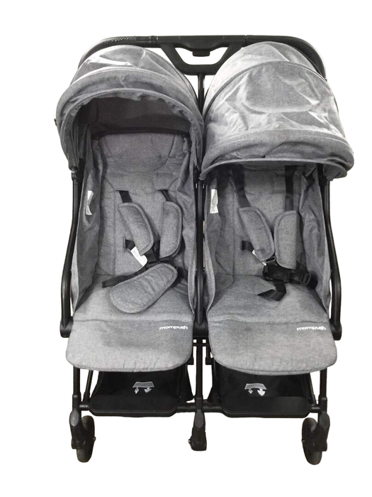 secondhand Mompush Lithe Double Stroller, 2021, Grey