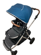 used Mockingbird Single to Double Stroller, Silver with Penny Leather, Watercolor Drops, Sea, 2022