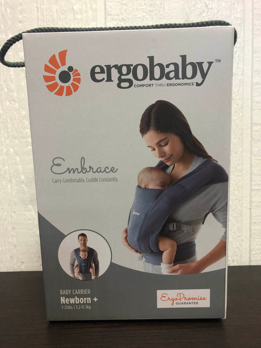 secondhand Ergobaby Embrace Baby Carrier, Oxford Blue