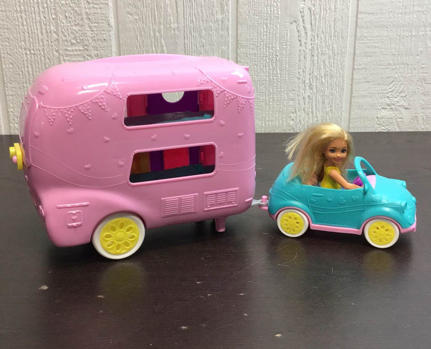 secondhand Mattel Barbie Club Chelsea Camper Playset