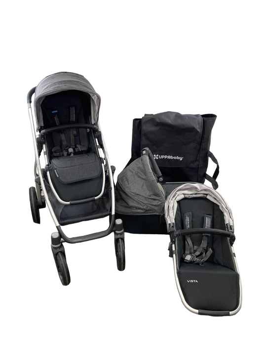 used UPPAbaby VISTA V2 Double Stroller, 2018, Jordan (Charcoal Melange)